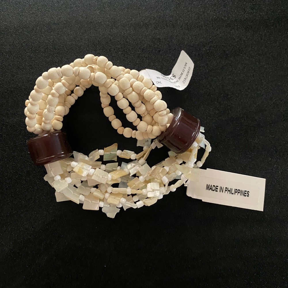 Beaded shell bracelet - Picture 2 of 4